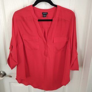 Torrid Poppy Georgette Pullover Tunic Blouse